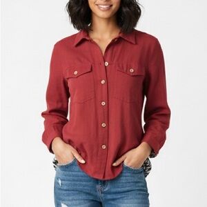 Rhea Stylish Red long Jacket for‎ Women